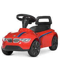 Каталка-толокар BMW для хлопчика і дівчинки до 30 кг Зі світлом і музикою Яскрава Червона Bambi Racer M 4580-3