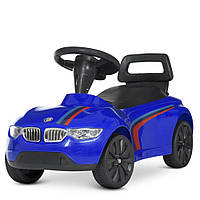Каталка-толокар BMW для мальчика до 30 кг Со светом музыкой и прочным корпусом Синяя Bambi Racer M 4580-4