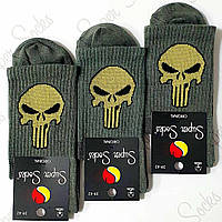 Носки мужские хлопок с сеткой Super Socks, арт 001, рис. 095, размер 42-44, хаки, 001