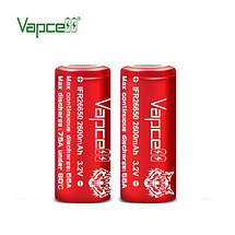 Аккумулятор 26650 LiFePO4 Vapcell IFR26650, 2600mAh, 55A, 3.6/3.2/2.0V, Li-Ion, фото 3