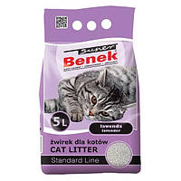 Super Benek Бентонитовый наполнитель для кошачьего туалета Стандартный, с ароматом лаванды - 5 л