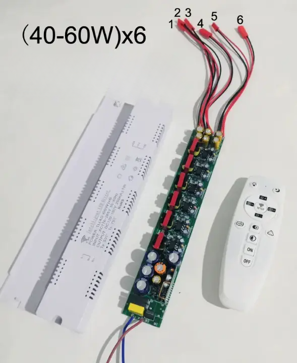 No166 Драйвер (без пульта) + APP Driver 40-60Wx6+LED 220V DC120-180V 250mA (6x2pin)