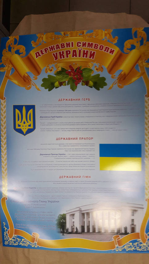 НП Плакат (школа) "Світ Поздоровлень А2"/державні символи України, фото 3
