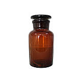 Бутель для реагентів 1000 мл із притертою пробкою (широке горло, темне скло), фото 2