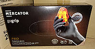Супер прочные нитриловые перчатки Mercator Gogrip, упаковка 50 шт, черные размер ХХL