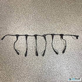 Конектор до гірлянді DELUX T-type на 7 виходів IP44 чорний EN (1 вх. - 7 вих.) Кабель розгалуження гірлянд