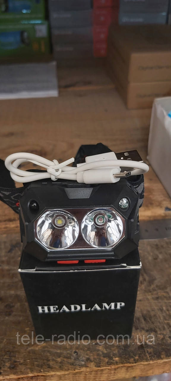 Налобний ліхтар акумуляторний від USB SL-02