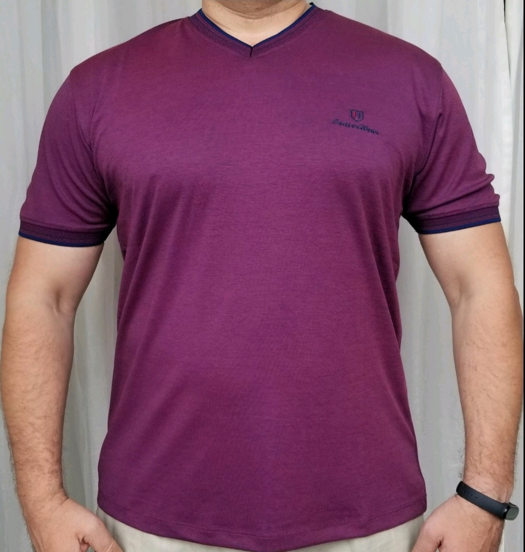 Мужская футболка бордового цвета однотонная из хлопка. Размер M L XL XXL.Хорошего качества. - фото 1 - id-p668904015