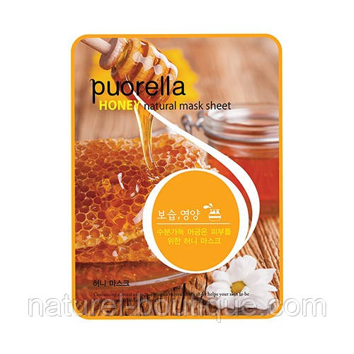 Тканинна маска з медом Puorella Honey Mask Pack, фото 1
