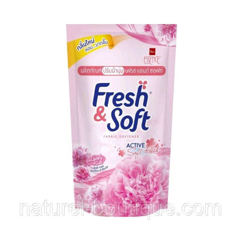 Пом'якшувач для тканин Lion ESSENCE Fresh Soft Pink Elegance запаска 600 мл