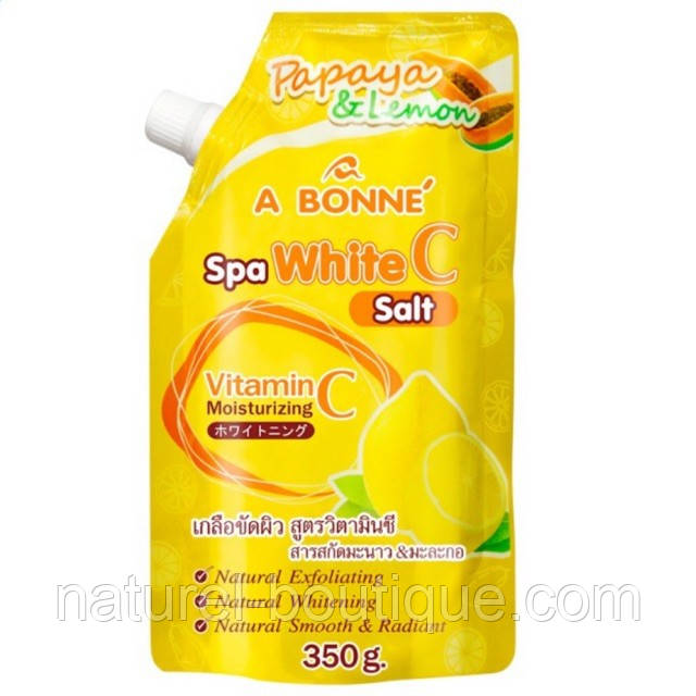 Скраб-соль для тіла A BONNE SPA White C Salt з вітаміном C 350 г