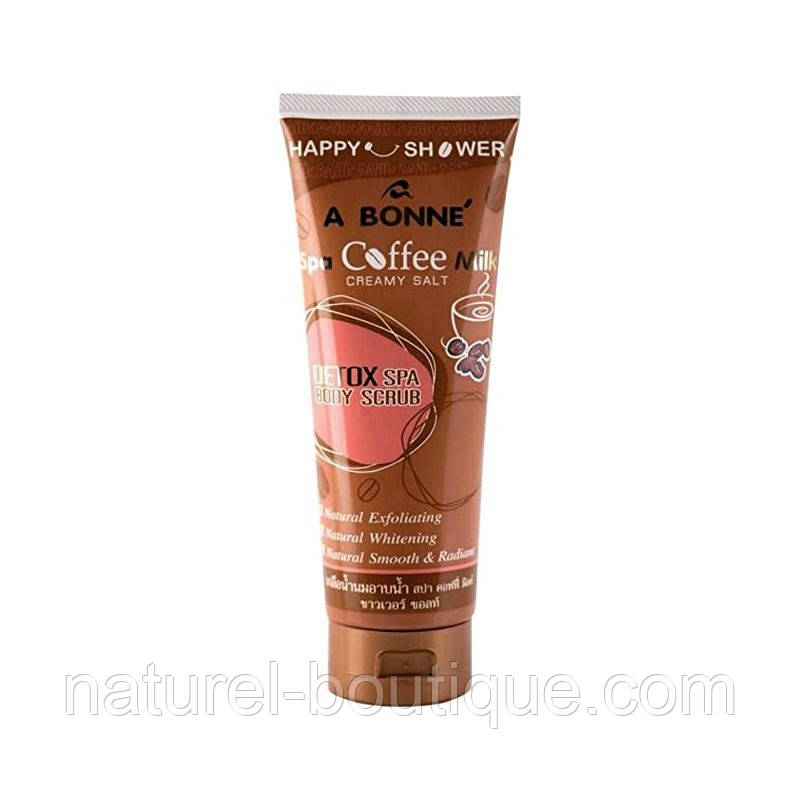 Крем-соль для тіла A BONNE SPA Coffee Milk Creamy Salt з екстрактом кави та молочними протеїнами