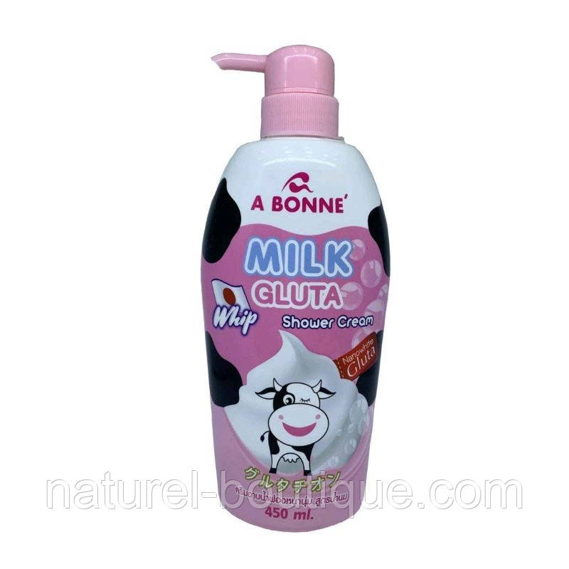Крем для душу A BONNE Milk Glutathione Whip Shower Cream з молочними протеїнами та глутатіоном