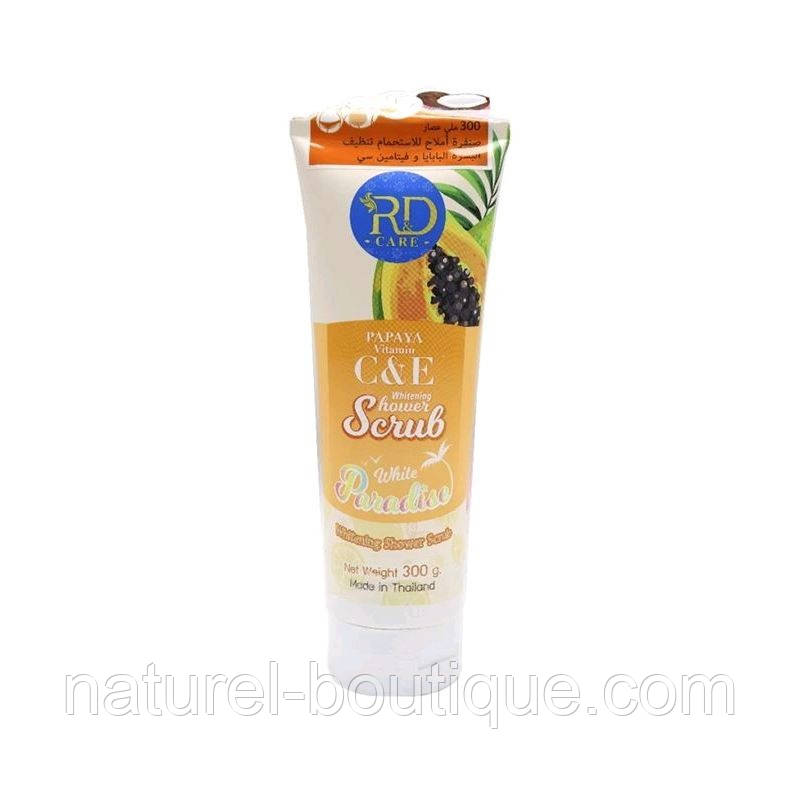 Скраб-соль для душу R&D Care Papaya Vitamin C E Whitening Shower Scrub