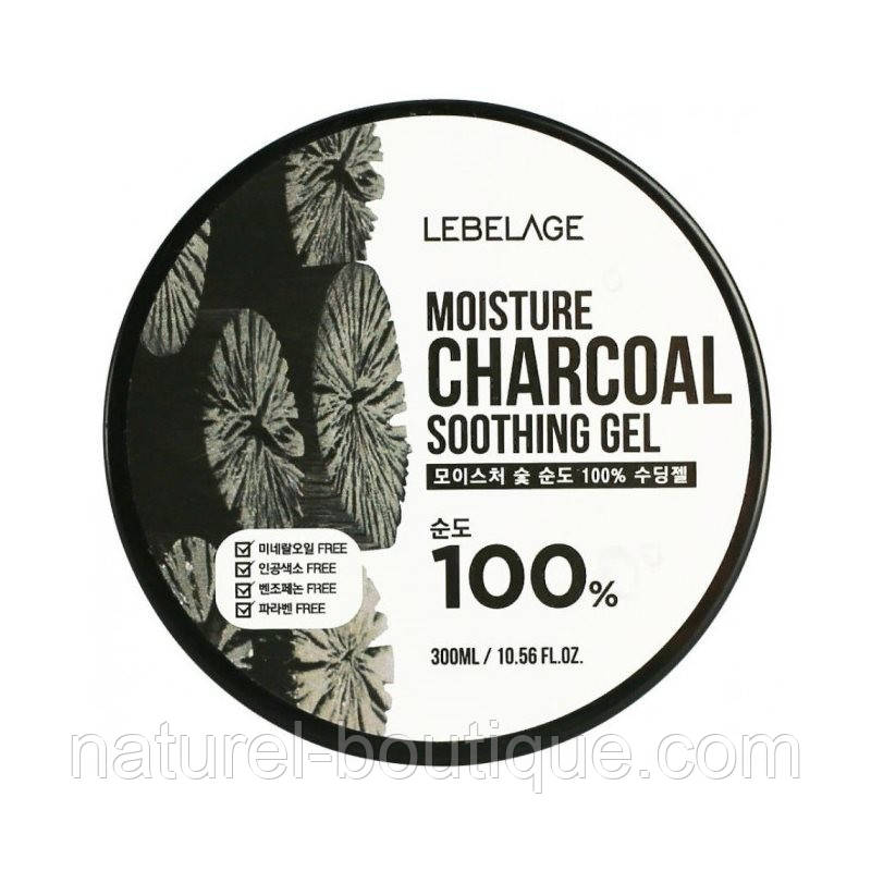 Універсальний гель Lebelage Moisture Charcoal Soothing Gel з вугіллям
