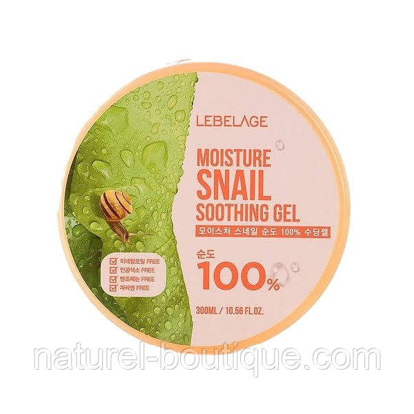Універсальний гель Lebelage Moisture Snail Soothing Gel з муцином равлика, фото 1