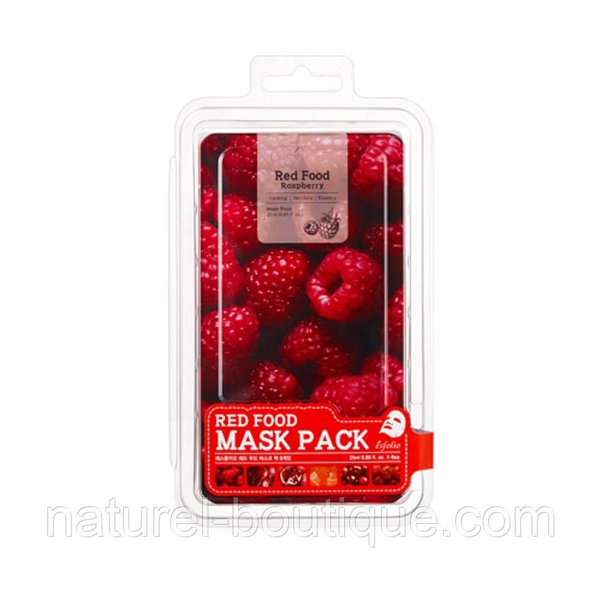 Набір масок тканинних для обличчя Esfolio Red Food 6 шт.