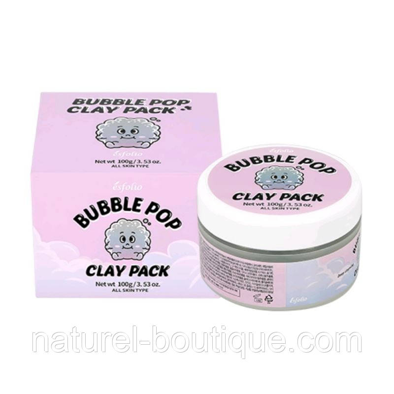 Киснева маска Esfolio Bubble Pop Clay на глиняній основі, фото 1