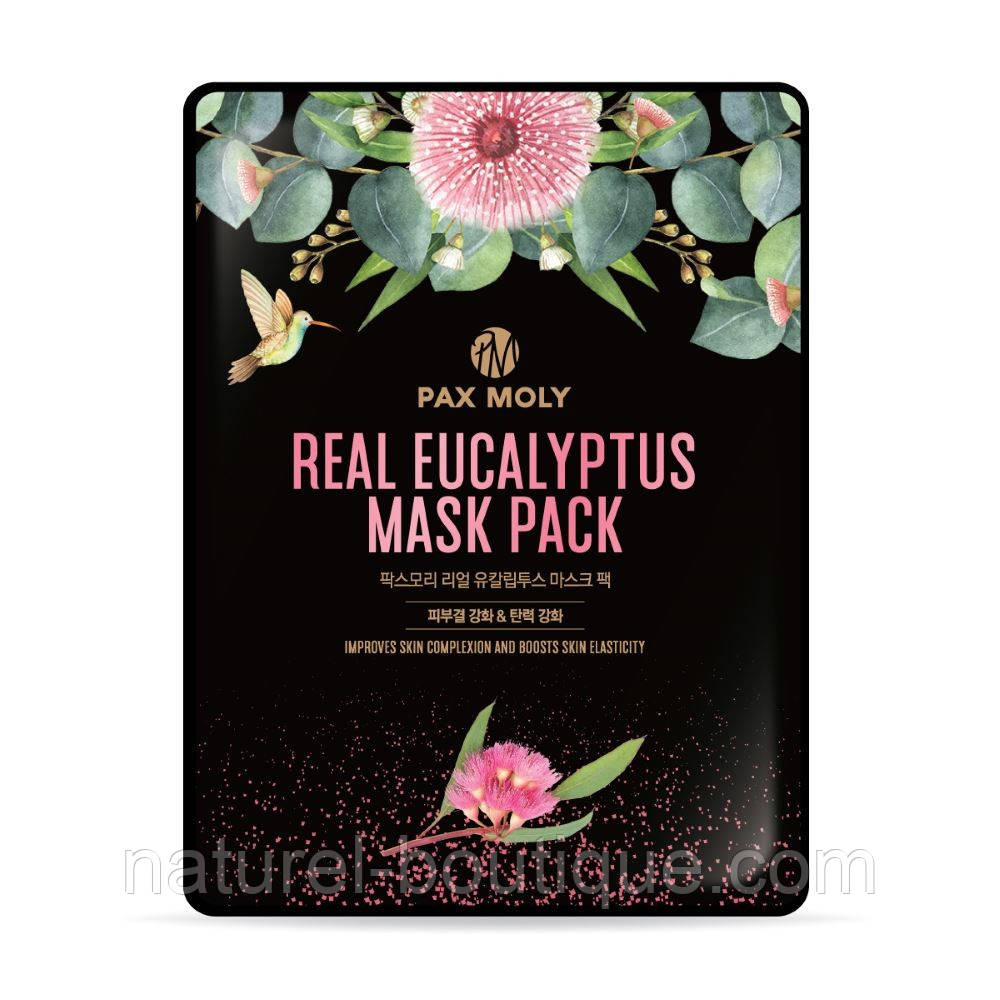 Маска тканинна Pax Moly Real Eucalyptus з екстрактом евкаліпта, фото 1
