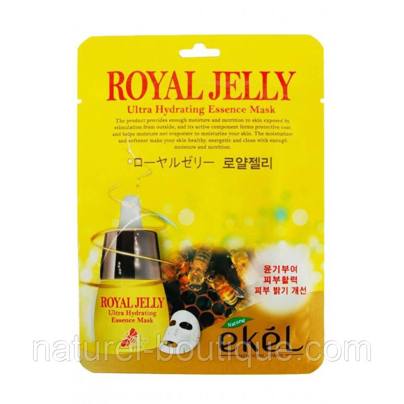 Тканинна маска Ekel ROYAL JELLY з бджолиним маточним молочком, фото 1
