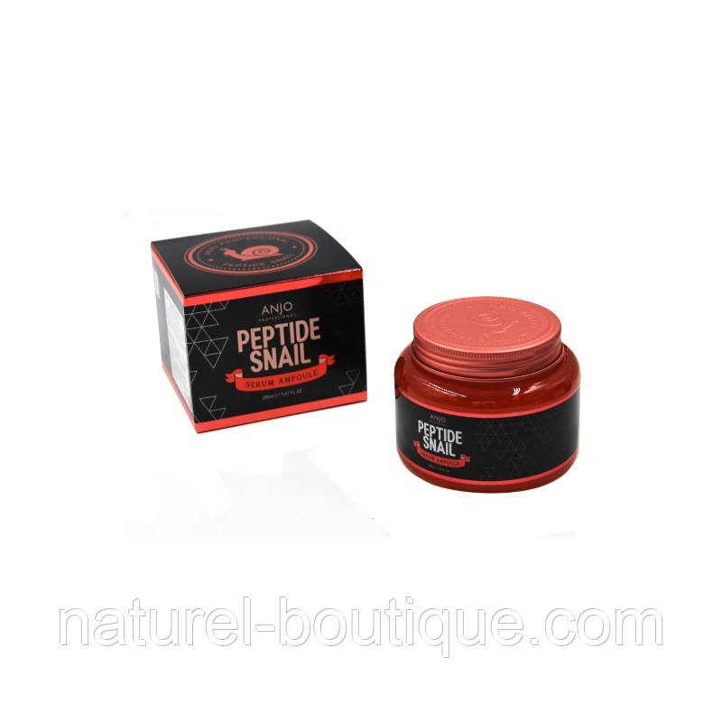 Сироватка для обличчя Anjo Professional Peptide Snail Ampule з пептидами та муцином равлика, фото 1
