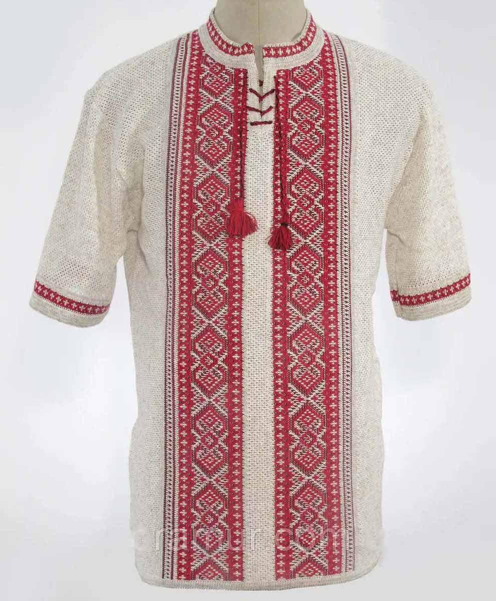 Джемпер лляний з українським орнаментом Хрестики