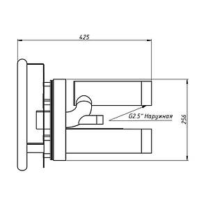 Передня частина та закладна до протитечії Aquaviva TWIN 2.5" AISI 304 (кругла), фото 3
