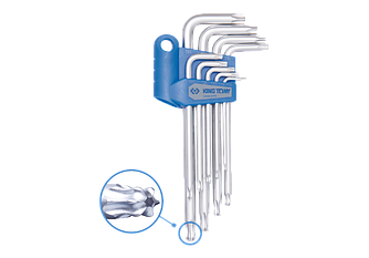 Набір Torx Г-обр.Т10-Т50 екстрадовгих з кулею. KING TONY 204B29PR
