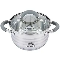 Vincent кастрюля з силіконовими ручками 3179-18 D-18 см 2.6 л