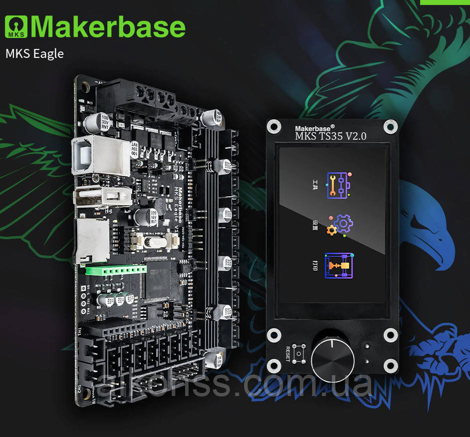Makerbase MKS Eagle 32Bit Плата 3D прінтер TMC2209 UART 3,5 TFT екран WiFi USB друк VS Nano V3.0 STM32F407VET6