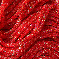 Стразовый силиконовый шнур для обручей, красный