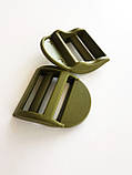 Пряжка трищілинна 25мм, Хакі олива №6, фото 2