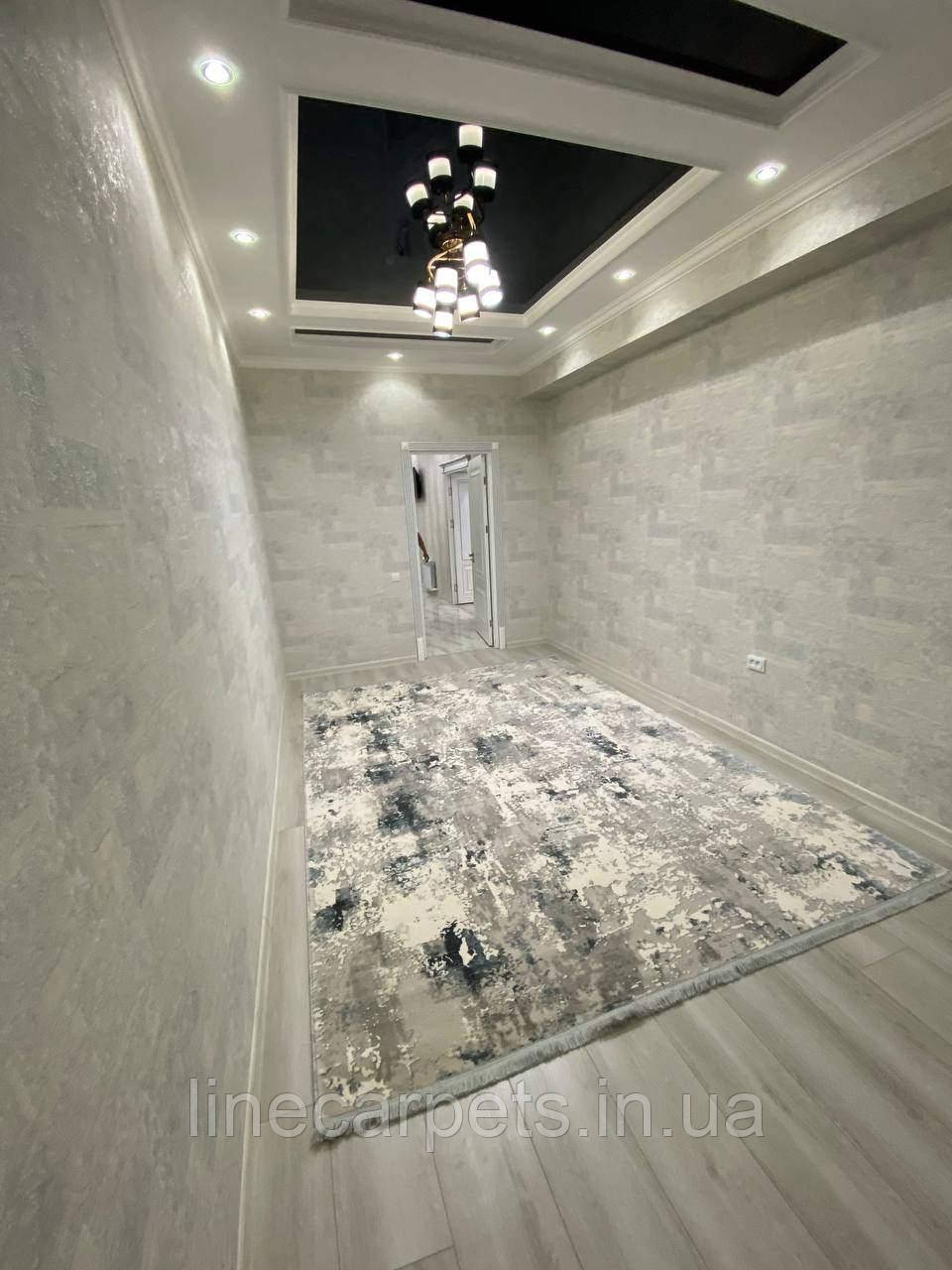 Сучасний килим з акрилу THERAPY 6858 WHITE-GREY