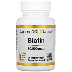 Вітаміни Біотин California Gold Nutrition Biotin 10,000 mcg (90 капсул.)
