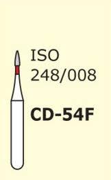Стоматологічний бор CD — 54F,форма піка, коротка ніжка, Sharp