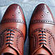 Стильні броги рудого кольору 43 розмір, фото 4