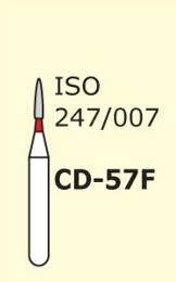 Стоматологічний бор CD — 57F,форма піку, коротка ніжка, Sharp