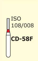 Стоматологічний бор CD — 58F, коротка ніжка, Sharp
