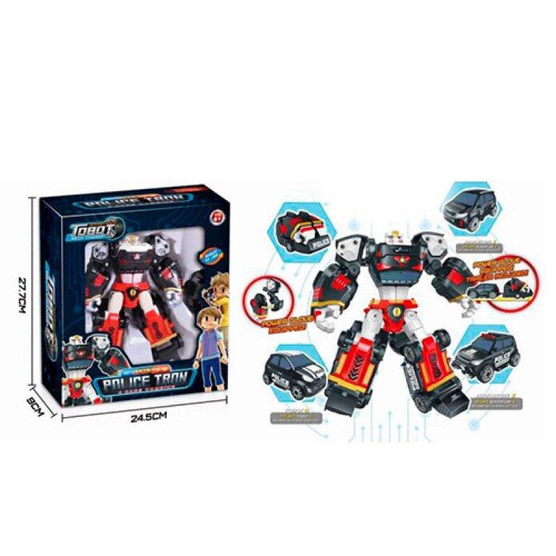 Трансформер Тобот Кватран Полицейский размер 19 см 4 в 1, четыре машины ...