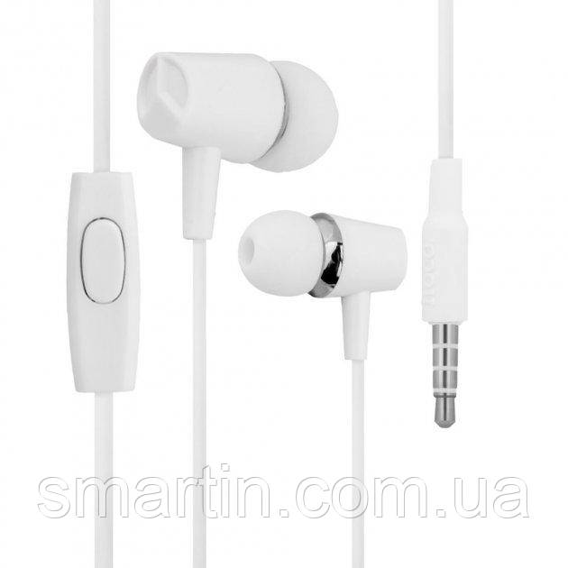 Вакуумные наушники Hoco M34 Honor Music гарнитура, AUX, 1.2м) - Белый - фото 2 - id-p1651493602