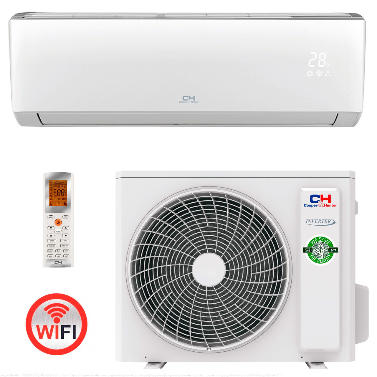 Кондиціонер Cooper&Hunter CH-S24FTXLA2-NG ARCTIC INVERTER WIFI R32