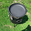 Комплект: казан чавунний 12 л "Сітон" з кришкою-сковородою та пічкою в комплекті (піч без димаря, 3 мм стінки), фото 3