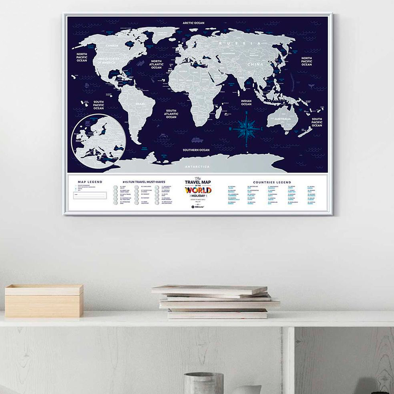 Скретч карта cвіту "Travel Map Holiday World" (тубус)