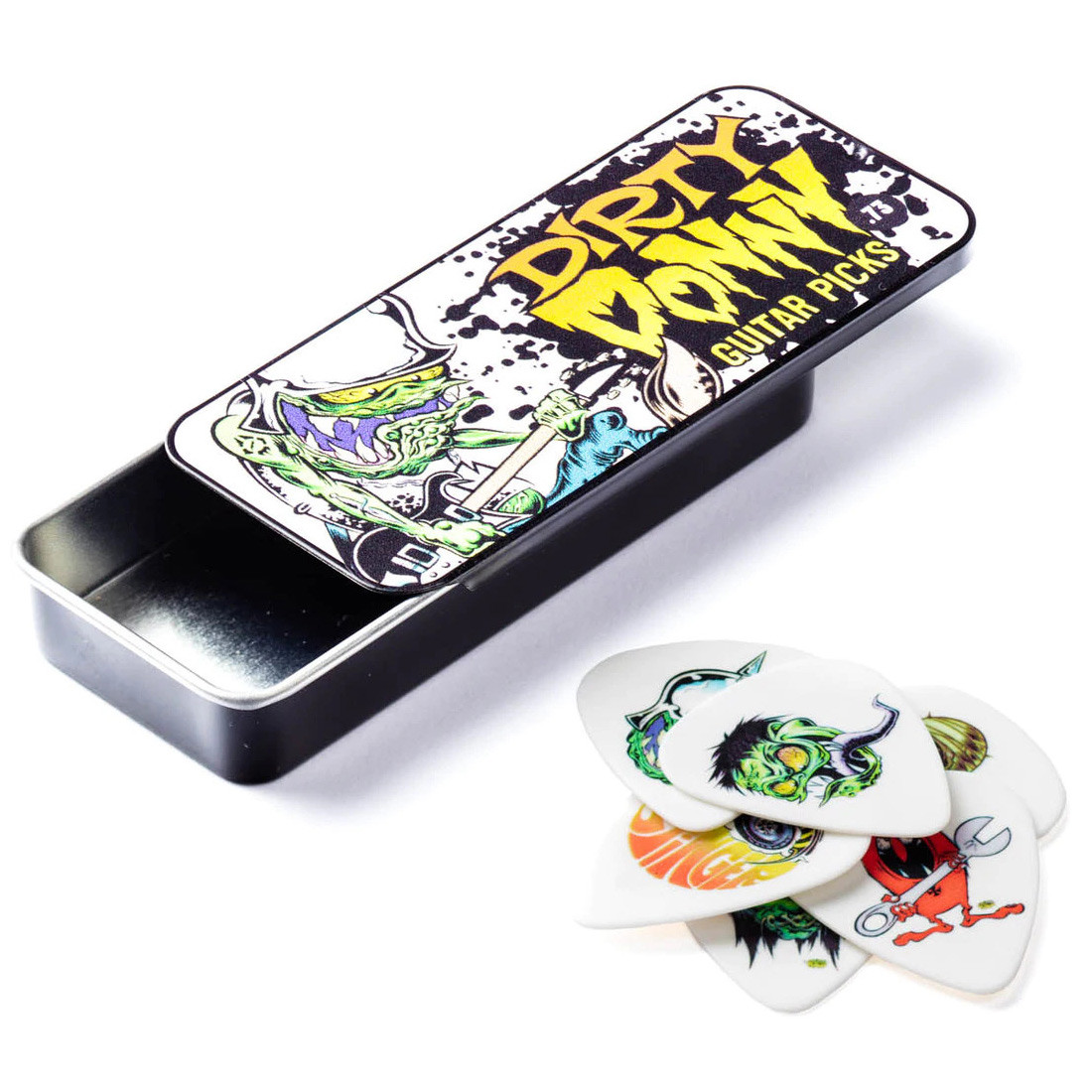 Набір медіаторів DUNLOP DIRTY DONNY 1 BLACKLINE ART PICKS TIN .60MM, фото 1