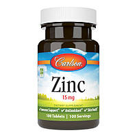 Витамины и минералы Carlson Labs Zinc 15 mg, 100 таблеток