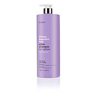 Шампунь антижовтий для сивого та освітленого волосся Erayba ABH Silver No-Yellow Shampoo 1000 мл