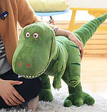 Велика м'яка іграшка плюшевий Динозавр, тиранозавр 70 см - зелений, фото 3