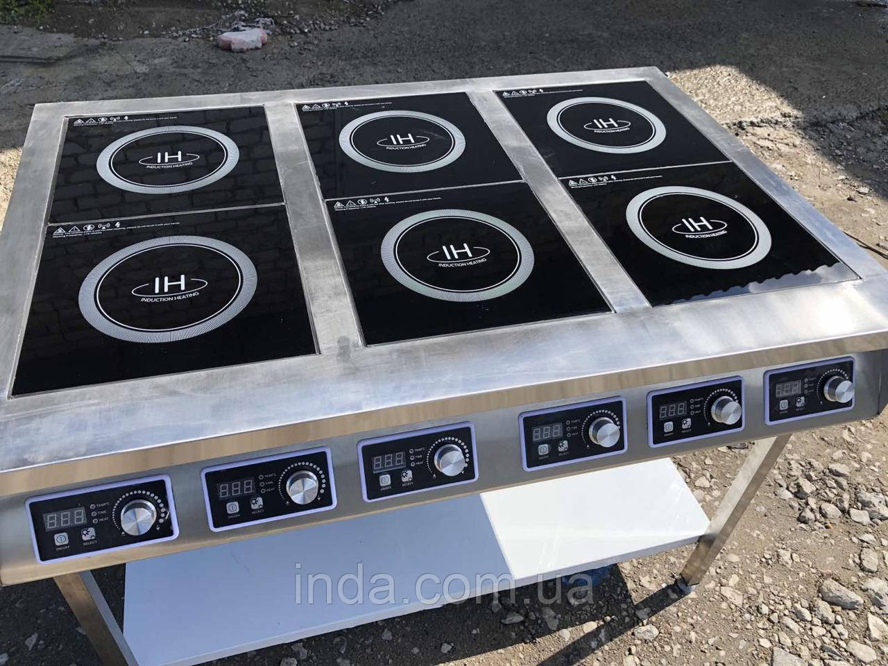 Плита індукційна 6 комфорок, 30 кВт (6*5 кВт), фото 1