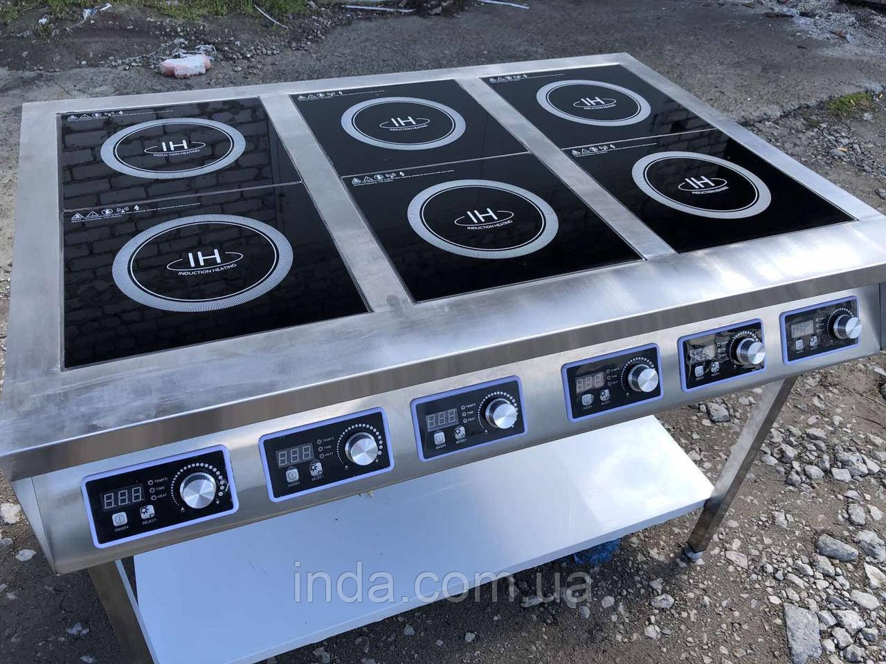 Плита індукційна 12кВт, 6 комфорок (6*2кВт)