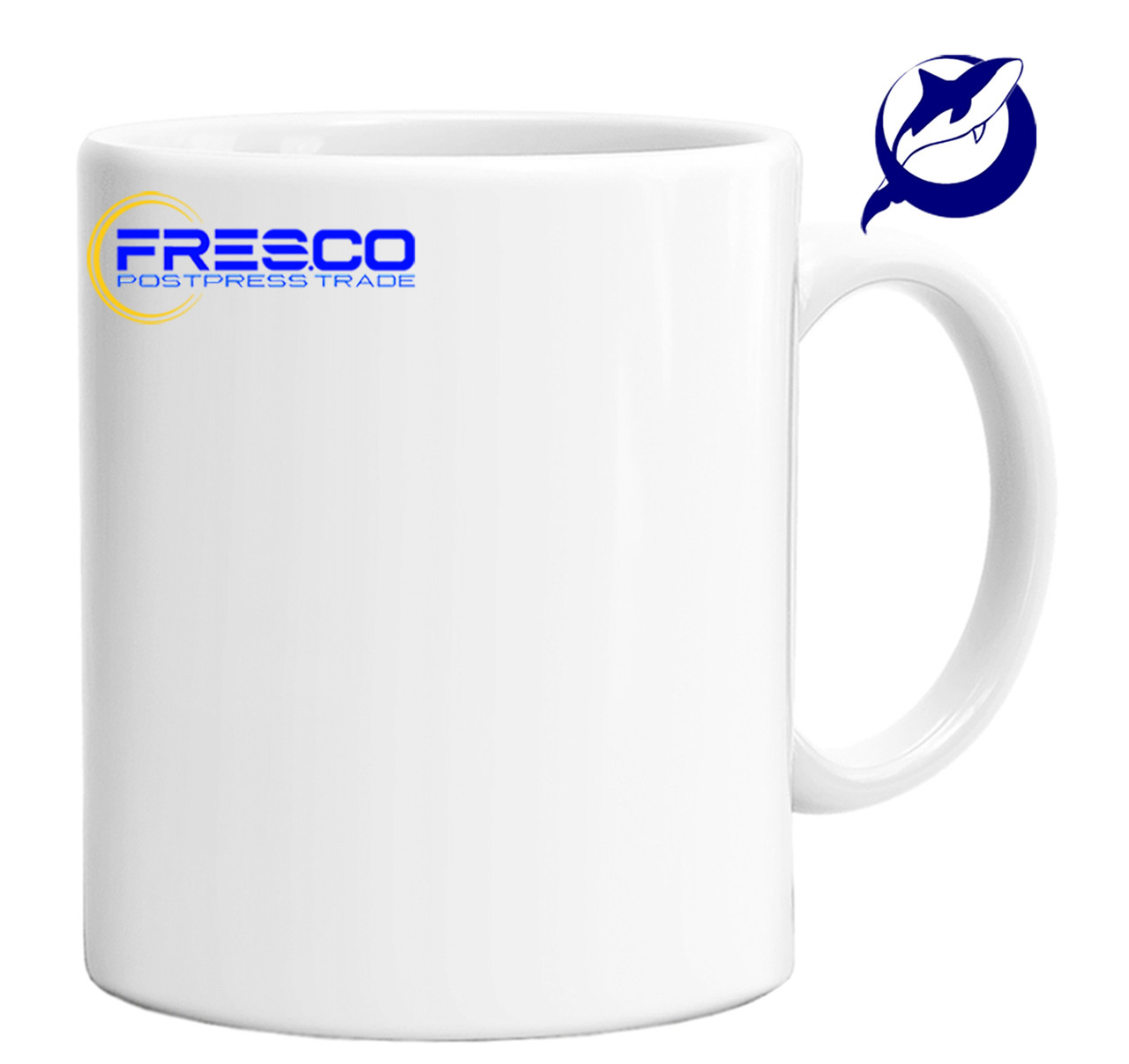 Белая чашка для сублимационной печати ПРЕМИУМ+ "Blue Orca" 330 мл евроцилиндр - фото 1 - id-p1651504523